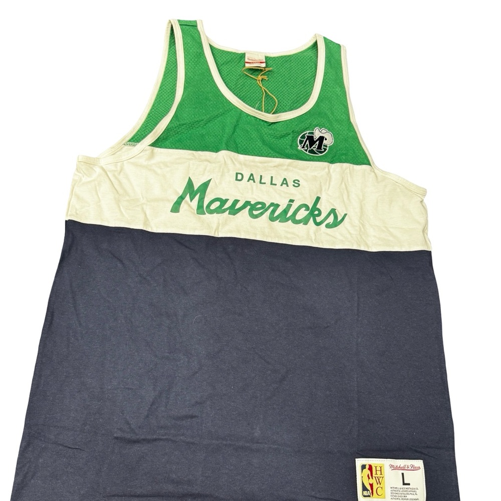 Mitchell Ness Dallas Mavericks Tank Jersey Mens Large Hardwood Classics